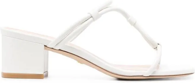 Stuart Weitzman 65mm heeled open-toe mules White