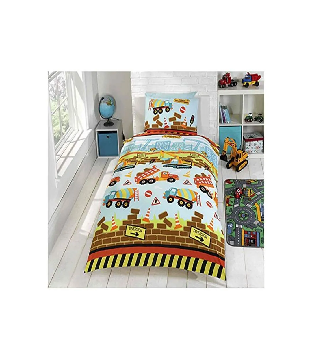 Under construction duvet cover set multicoloured Generic