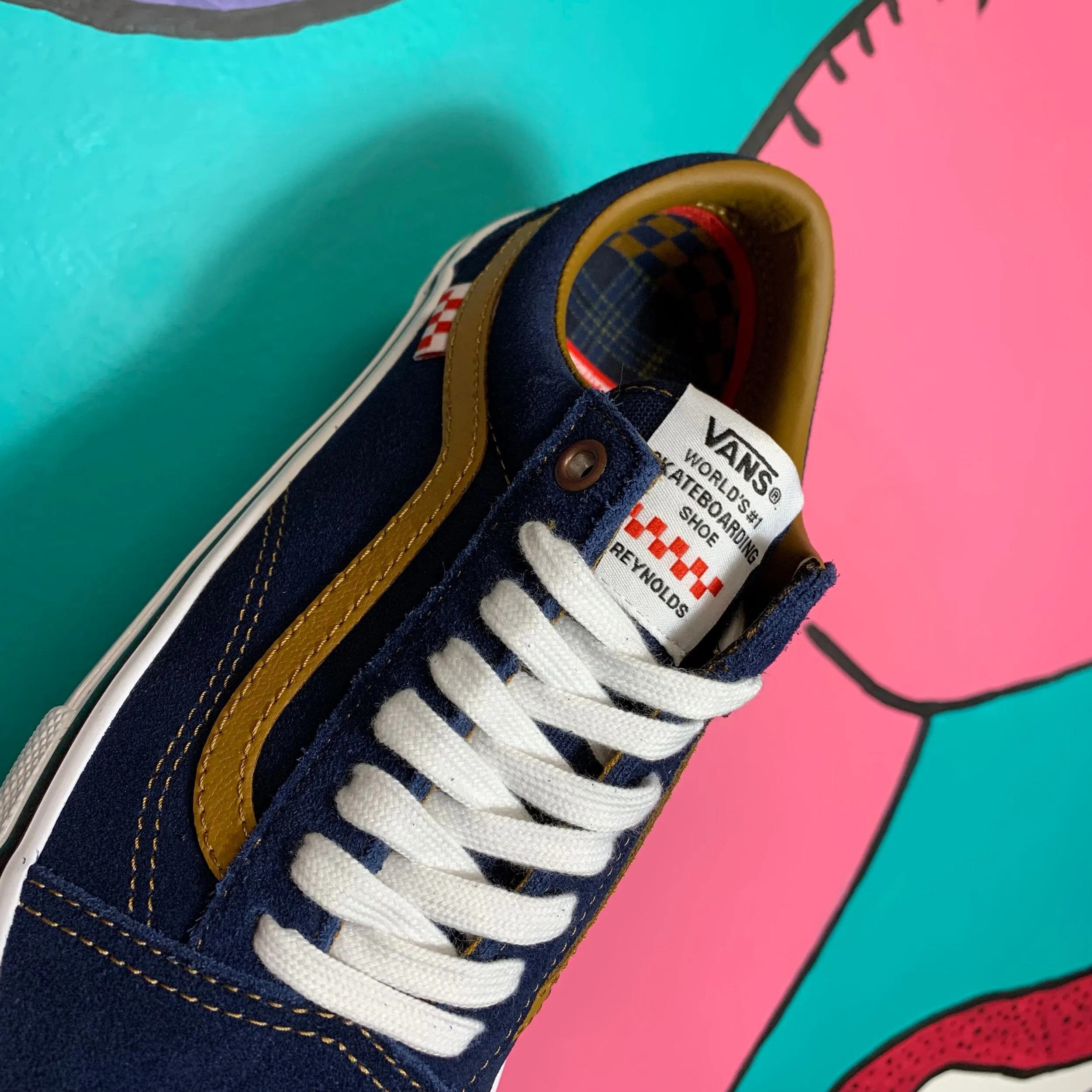 VANS SKATE OLD SKOOL REYNOLDS NAVY GOLDEN BROWN