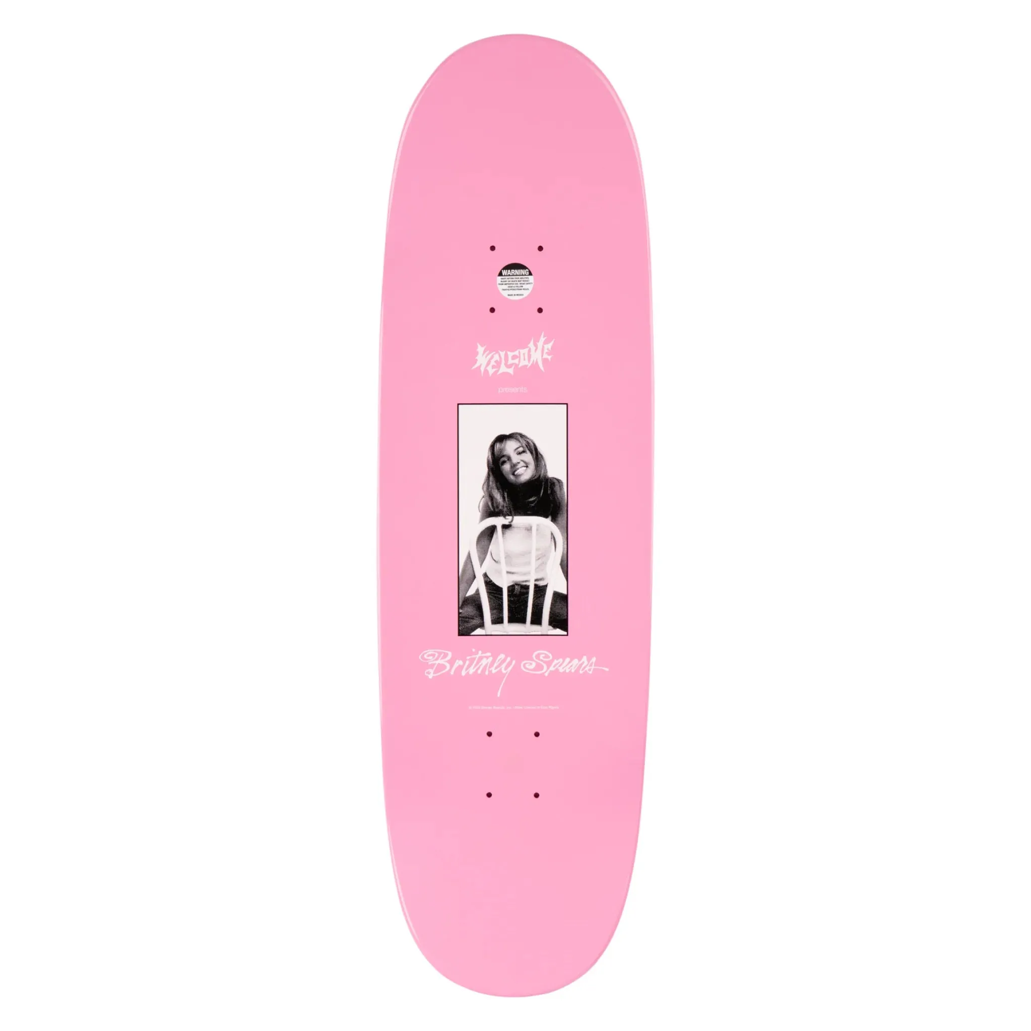 Welcome Skateboards - 9.5 Britney Spears Baby One More Time On Boline 2.0 Skateboard Deck - Pink Glitter