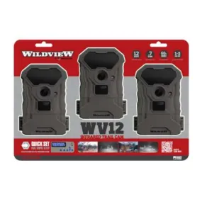 Wildview by Stealth Cam WV12 Infrared 12MP Trail Camera - 3 Pack