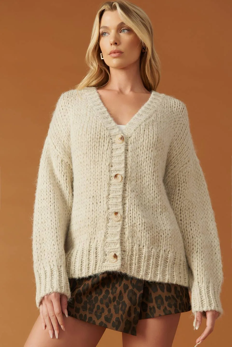 WOVEN WHISPERS SWEATER CARDIGAN