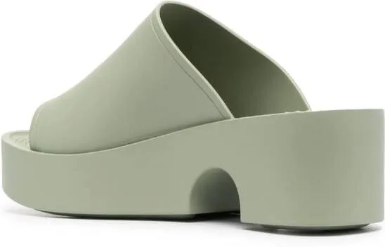 XOCOI 60mm open-toe mules Green