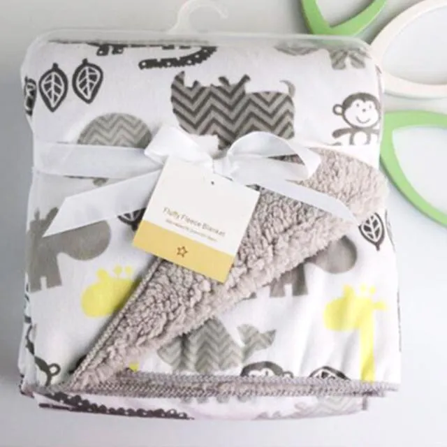 Yellow Jungle Giraffe New Born Baby Blanket